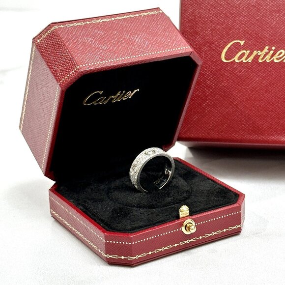 Cartier Signature Love Ring Box Red Travel Case Empty Box - Picture 3 of 6